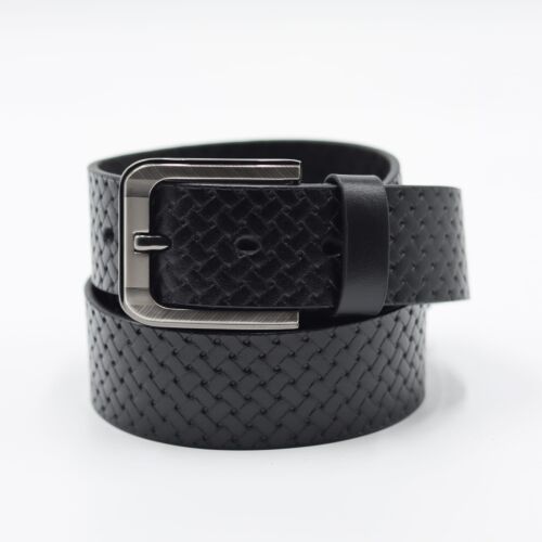 Venomous Black Leather Belt
