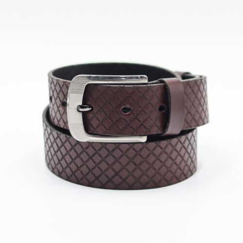 Heron Brown Quilted Leather Belt