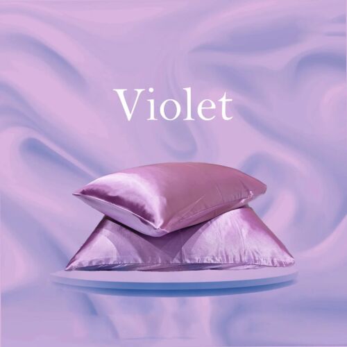 LuxeViolet Satin Pillow Case