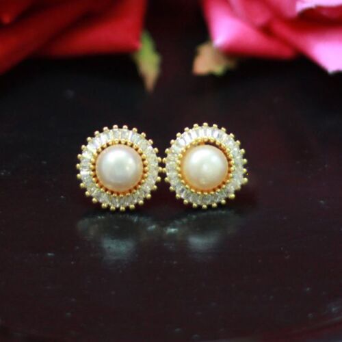 Lustrous Halo Pearl Earrings