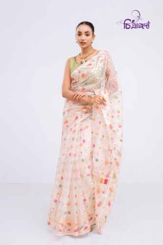 Oitri Saree-Off-White