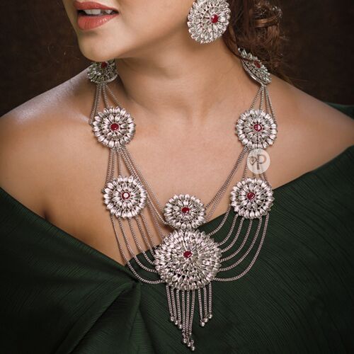 Elegant Moonlight Bridal Necklace Set