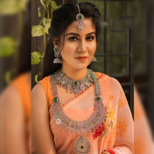  Emerald Blossom Bridal Set