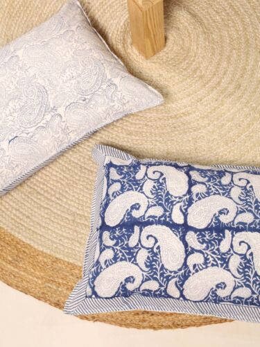 Deep Blue Paisley Pillow Covers 1 pcs