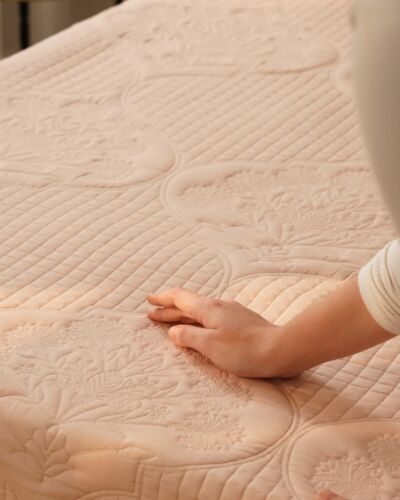 Rose Quilted Bedcover with Pillow Covers