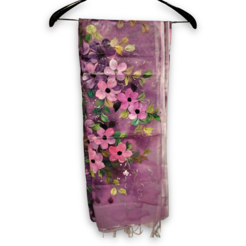 Floral Blossom Semi Muslin (HP) Sharee