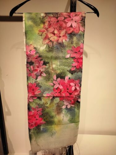 Crimson Blossom Semi Muslin (HP) Sharee