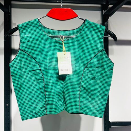 Emerald Grid Blouse