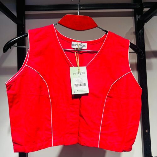 Red Handpaint Blossom Blouse