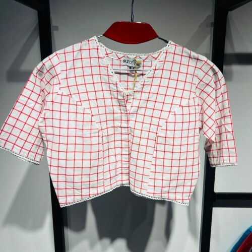 Crimson Check Harmony Blouse