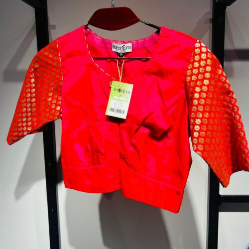 Scarlet Gold Luxe Red Blouse