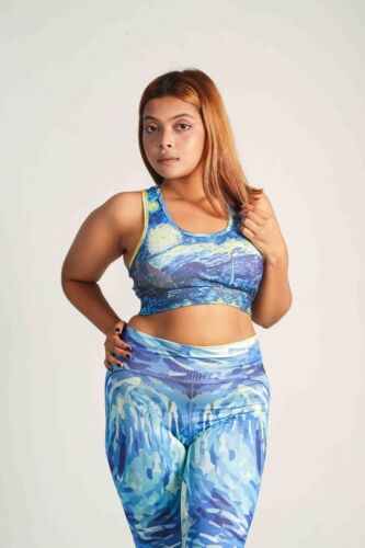 Starry Night Non-Padded Sports Bra – Lightweight, Breathable Fitness Bra