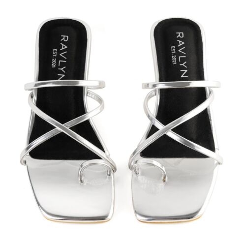 Silver Gleam Strappy Sandals