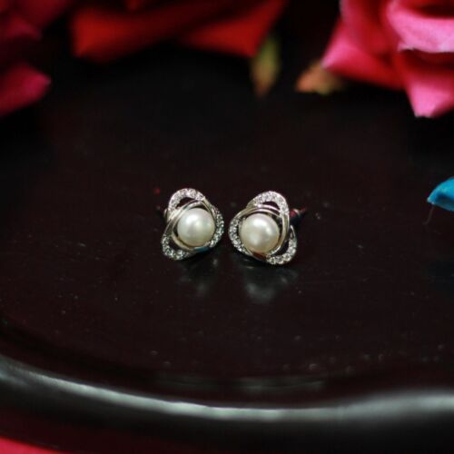 Radiant Glow White Pearl Earrings