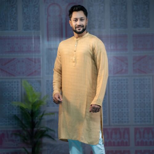 Tranquil Sand Viscose Panjabi