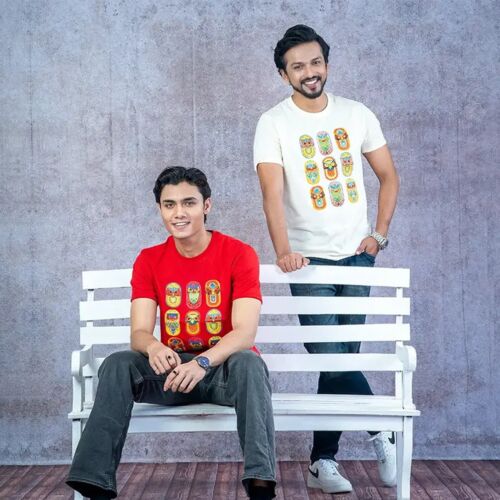  Artistry in Colors Cotton T-Shirt-Red