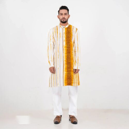 Golden Symphony Linen Panjabi