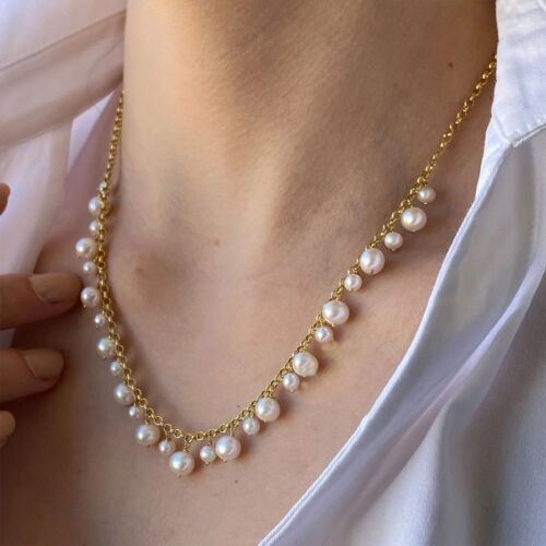 Serene Glow Dainty Freshwater Pearl Necklace