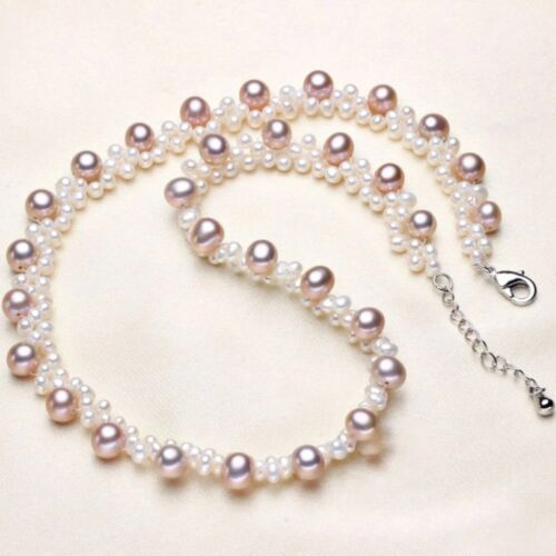 Eternal Blossom Freshwater Pearl Necklace-Purple