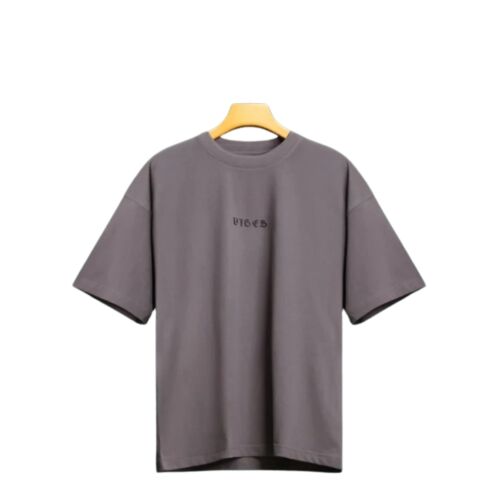 Solid Grey Drop Shoulder -L