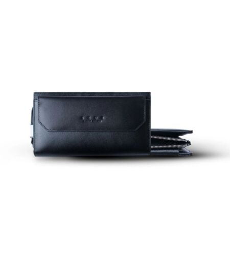 SEOR Luxury Double Zipper Long Leather Wallet