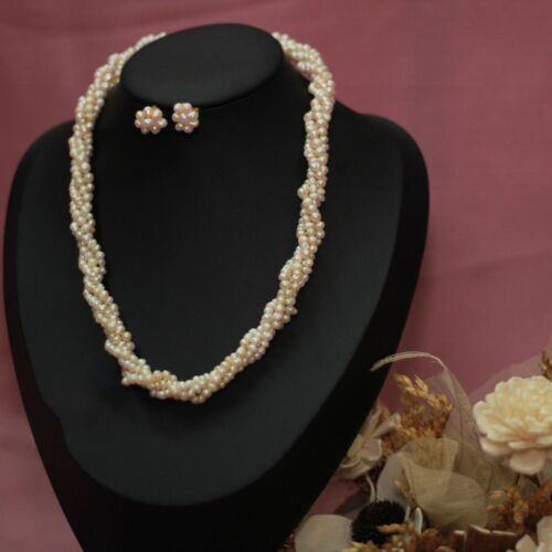 Ivory Twist Quad-Strand Pearl Set