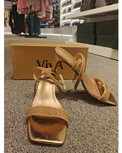 Glimmer Gold Strappy Heels