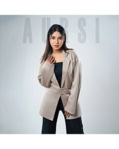 Beige Hip Coverage Blazer