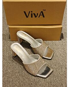 Golden Aura Crystal Heels