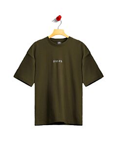 Solid Olive Drop Shoulder