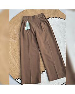 Loose Fitted Wide Leg Pants - Dark Beige