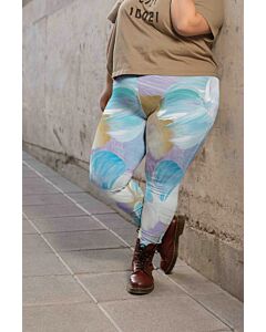 Tropic Vibe Printed Workout Leggings – High-Waisted, Stretchable & Stylish