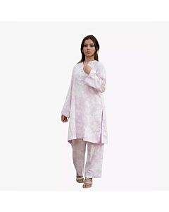 VELORA Lavender Women's Co-Ords Set