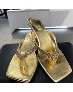 Golden Glamour Rhinestone Flats