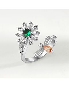 "Finger Ring-ST-925 WT-4A 5R"