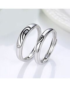 "Couple Ring-ST-925 WT- 4A1R"