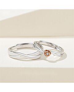 "Couple Ring-ST-925 WT- 5A 5R"