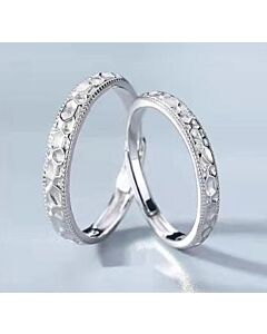 "Couple Ring-ST-925 WT- 5A 2R"