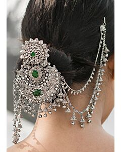 Emerald Elegance Hair Ornament
