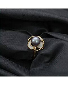Moonshadow Blossom Pearl Ring
