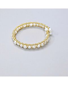 Harmony Gold" Adjustable Freshwater Pearl Bracelet