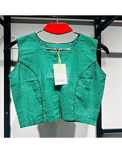 Emerald Grid Blouse