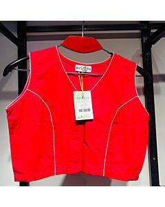 Red Handpaint Blossom Blouse