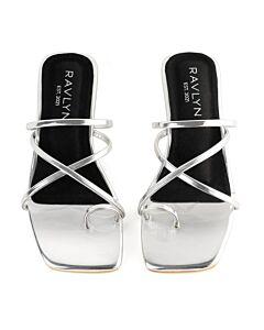 Silver Gleam Strappy Sandals