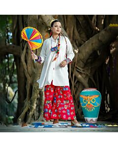 Colorful Fusion Cotton Stitched Dress