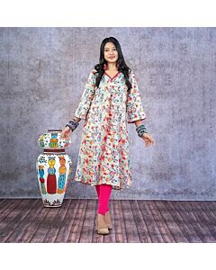 Floral Radiance Cotton Kamiz