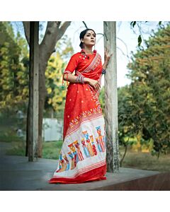 Heritage Elegance Slub Cotton Saree