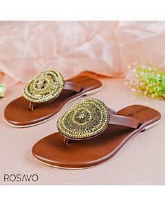 Lavanya Beaded Flip-Flops