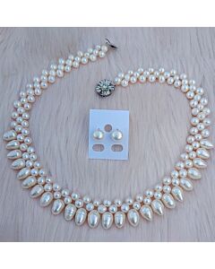 Whimsical Pearl Bloom Necklace Set