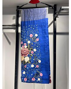 Royal Blossom Andy Silk Embroidery Saree